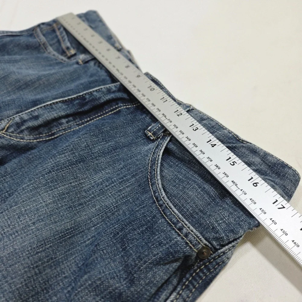 X2 Quality Denim Jeans Mens 33x30 Blue Straight Leg Dark Wash Casual Skater Y2K